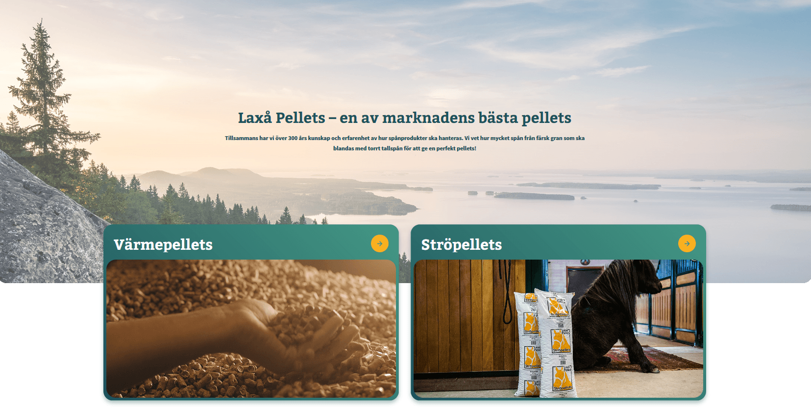 Laxå värmepellets och ströprodukter logotyp
