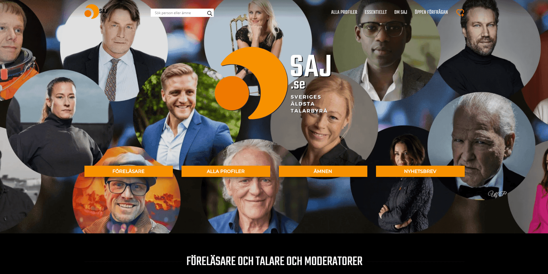 SAJ Boka Föreläsare logotyp
