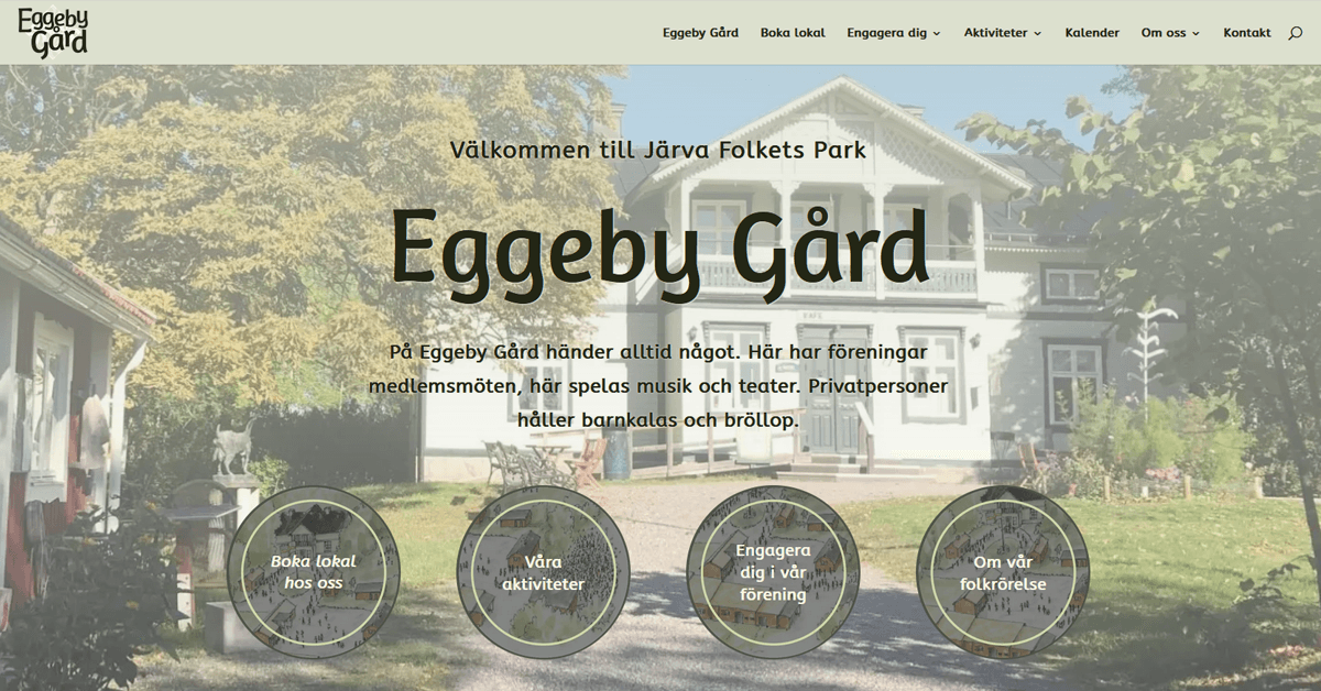 Välkommen till Eggeby Gård! logotyp