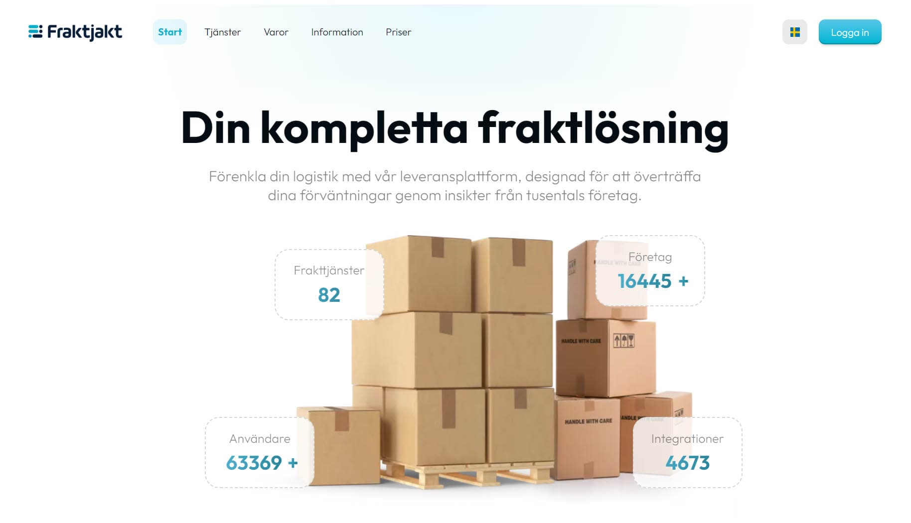 Boka transport med Fraktjakt logotyp
