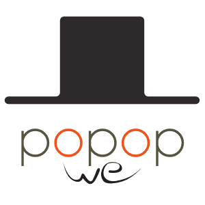 Välkommen till WePoPoP, kastrull logotyp
